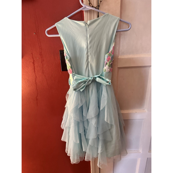 Bonnie Jean Girls Formal Holiday Tulle Embroidered Dress - Picture 3 of 5